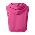 thumbnail image 7 of SONXAHE Cropped Cut Sleeveless Hoodie for Women Slim Fit Street Daily Tank Pullover, 7 of 7