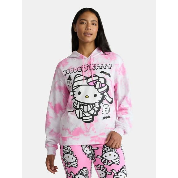 Hello Kitty Women's Halloween Graphic Hoodie Sweatshirt with Long Sleeves, Sizes XXS-XXL