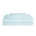 thumbnail image 2 of 310 Thread Count, 100% Organic Cotton, Cooling Comfort, 21" Deep Pocket, Wrinkle-resistant, Media Storage, Super Sheet Set, Twin, Blue, 2 of 4