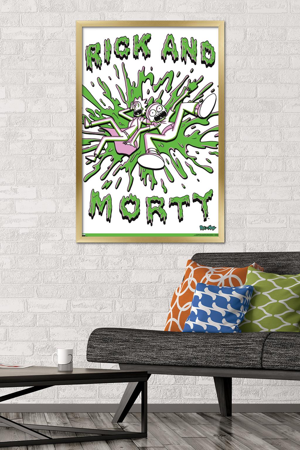 Rick And Morty - Acid Wall Poster, 22.375" x 34", Framed