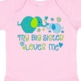 thumbnail image 4 of Inktastic My Big Sister Loves Me Cute Elephants Boys or Girls Baby Bodysuit, 4 of 5