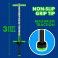 thumbnail image 3 of Flybar Glow Jolt Pogo Stick Kids Ages 6 and Up, 40 to 80 Pounds, Perfect for Beginners, Easy Grip Foam Handles, Anti-Slip Foot Pegs, Outdoor Toys for Boys, Jumper Toys for Girls, Green Tie Die, 3 of 6
