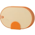 thumbnail image 1 of Cutting Board Food Grade Double Sided Prevent Slip Plastic Chopping Board with Holder Base for Meat Vegetable 3pcs Orange, 1 of 5