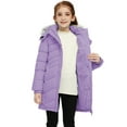 thumbnail image 4 of Wantdo Big Girls' Winter Coat Insulated Jacket Warm Fleece Lined Puffer Jacket Light Purple 18/20, 4 of 10