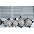 thumbnail image 2 of Ambesonne Moon Throw Pillow Cover 4 Pack, Monochrome Full Moon Art, 16", Black Pale Grey, 2 of 7