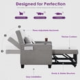 thumbnail image 6 of LAZZO Convertible Sleeper Chair Bed, Linen Fabric Pull-Out Sofa with Charging Ports, Cup Holders and Side Pockets, Gray, 6 of 8
