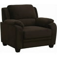 thumbnail image 3 of Home Square 2 Piece Furniture Set with Upholstered Sofa and Chair in Chocolate, 3 of 5