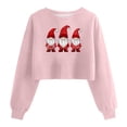 thumbnail image 4 of Craaazy Christmas T-Shirts For Women Funny Christmas Printed Casual Round Neck Long Sleeved Pullover Crop Tops Womens Tops, 4 of 6