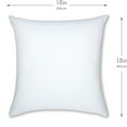 thumbnail image 2 of 18" x 18" Throw Pillowcases (Cover Only) - 85/15 Nylon, Spandex - Luxurious, Silky, Stretchy & Soft - 1 Pcs Solid Color - A Perfect Choice for Couch Chairs Sofa Bed Adult or Kids Bedroom, White, 2 of 7