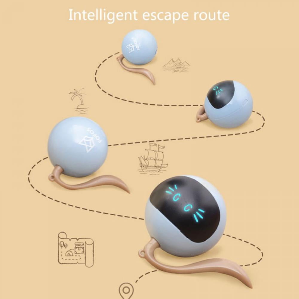 Saient Pet Electric Smart Automatically Self-biting Funny Catballs Dreaming Toys Interactive Cat Toys for Indoor Cats, Automatic Rolling Kitty Toys , Battery Capacity 1000mAh