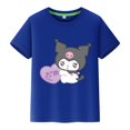 thumbnail image 1 of Sanrioed-Camiseta de manga corta de algodón puro para padres e hijos, traje de pareja de Hello Kitty Kuromi, Color de alta calidad, regalo Kawaii, 1 of 4