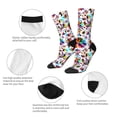 thumbnail image 3 of Hirioo Mexican Bright Style Pattern Adult Middle Tube Socks Breathable Sock Non-Pilling,Contrasting Color Design, 3 of 6
