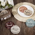 thumbnail image 5 of Coasters Set of 6 Wood 4 inch Farmhouse Cup Coasters with Holder Tabletop Protection Housewarming, 5 of 5