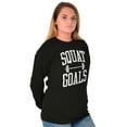 thumbnail image 4 of Squat Goals Workout Motivation Plus Size Long Sleeve Graphic Tee Shirt Brisco Brands 2X, 4 of 5