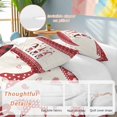 thumbnail image 3 of Valentine Gnomes Bedding 3 Piece Duvet Cover Set Full Size, I Love U Red Buffalo Plaid Love Heart Soft Microfiber Comforter Cover with Zipper Closure & Pillowcases, FadeResistant Quilt Cover, 3 of 9
