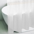 thumbnail image 1 of Forro de cortina de ducha de plástico transparente 3D, 72 x 72 pulgadas, cortina interior de ducha de baño de plástico liviano y delgado con forma de cubo de hielo., 1 of 5