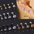 thumbnail image 2 of EOEMY Labret Tragus Lip Bar Monroe Cartilage Helix Ear Ring Stud Upper Ear Piercing *-Gold-5mm, 2 of 9