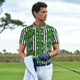 thumbnail image 6 of Xecao Palm Greenery for Mens' Casual Short Sleeve Button-Down Polo Shirts for a Classic Golf Look, 6 of 9