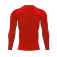 thumbnail image 4 of gzxflxpge Men's Compression Shirts Cusual Quick Dry Lightweight Breathable Long Sleeve Undershirts Slim Fit Elastic Athletic Base Layer Red 2XL, 4 of 9