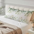 thumbnail image 4 of Eucalyptus Body Pillow Covers, Sage Green Brown Leaf Boho Minimalist White Soft Throw Pillow Cases with Invisible Zipper, Decorative Pillowcase Pillows Protectors for Sofa Bed Couchair 20"x54", 4 of 9