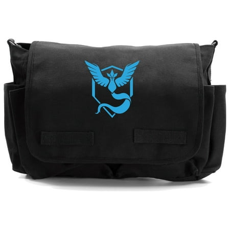Pokemon Go TEAM MYSTIC Articuno Messenger Shoulder Bag Laptop Army School