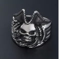 thumbnail image 2 of HOOUN MEN'S PIRATE HAT SKULL RING STAINLESS STEEL CAPTAIN PIRATE SKULL RING BIKER PUNK-7, 2 of 5