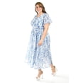 thumbnail image 3 of Vestido midi con estampado floral Roman Fashion /Tallas Extras, 3833 (Azul marino) azul marino 42, 3 of 7