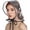 black, variant on 12 Pieces Rain Bonnet with Visor Clear Plastic Waterproof Rain Hats Scarf for Women Lady Female Wear