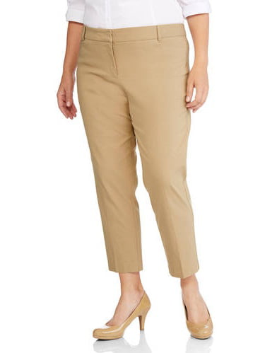 GEORGE - Women's Plus-Size Millennium Suiting Pant - Walmart.com ...