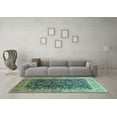thumbnail image 3 of Ahgly Company Indoor Rectangle Oriental Light Blue Traditional Area Rugs, 7' x 9', 3 of 4