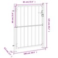 thumbnail image 4 of vidaXL Portail de Jardin 100x125 cm Acier Inoxydable, 4 of 5