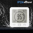 thumbnail image 3 of Reloj de baño, alarma digital LCD con reloj de ducha táctil a prueba de agua, humedad de temperatura, temporizador de cuenta regresiva, 3 métodos de montaje, alimentado por batería (con kaili Sencillez, 3 of 5