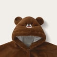 thumbnail image 4 of DJDLJWCJ Baby Hooded Cape Cute Bear Fleece Winter Poncho Soft Thick Warm Kids Bear Cape Brown Size 6M, 4 of 5