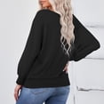 thumbnail image 1 of Loose Pullover, Elastic Cuffs Personalized Design Polyester Machine Wash Round Neck Tops For Party ANGGREK Otros, 1 of 6