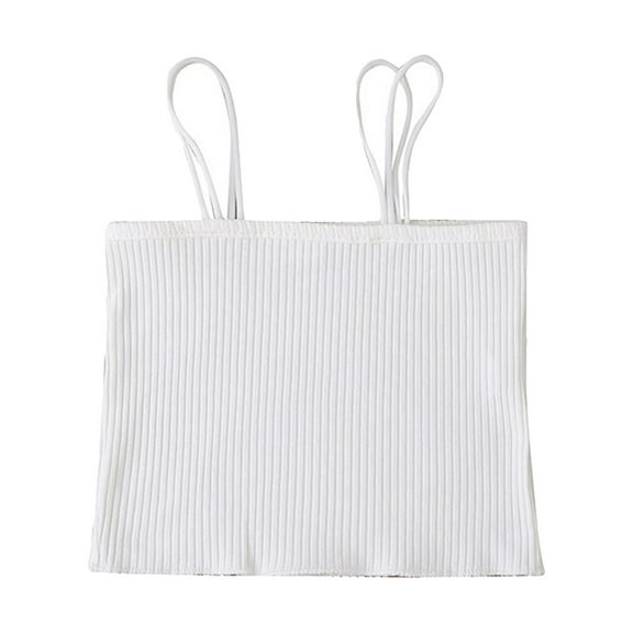 Mercatoo Girls Dance Tank Tops Racer Suspender Undershirts Spaghetti Strap Ribbed Camisole Girls Dance Clothes Tank Tops