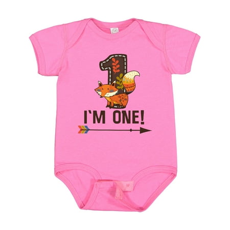 

Inktastic 1st Birthday Fox 1 Year Old Gift Baby Boy or Baby Girl Bodysuit