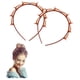 thumbnail image 1 of Diadema tejida calada de varias capas con doble capa para el cabello, con pinza para el flequillo y cinta para el cabello. Diadema de malla roja., 1 of 3