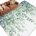 thumbnail image 3 of Sage Green Eucalyptus Leaves 5x8 Area Rugs, Spring Summer Botanical Rustic Non-Skid Rubber Backing Large Rectangle Rugs - Living Room Bedroom Home Office, Indoor Floor Mat Carpets Washable Rug, 3 of 9