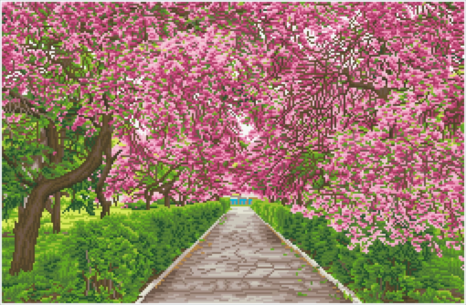 Diamond Dotz Springtime Meander Landscape Diamond Painting Kits for Adults - Diamond Art Kits a Relaxing Creative Craft Kit with Dotz Gems 18.5"x28.4"