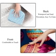 thumbnail image 4 of Easter Portable Canvas Picnic Blanket Waterproof Backing for Outdoor Travel - Foldable and Compact Mat for Camping and Beach - Blue Stripe Pattern - Easy to Clean and Durable Materials, 4 of 6