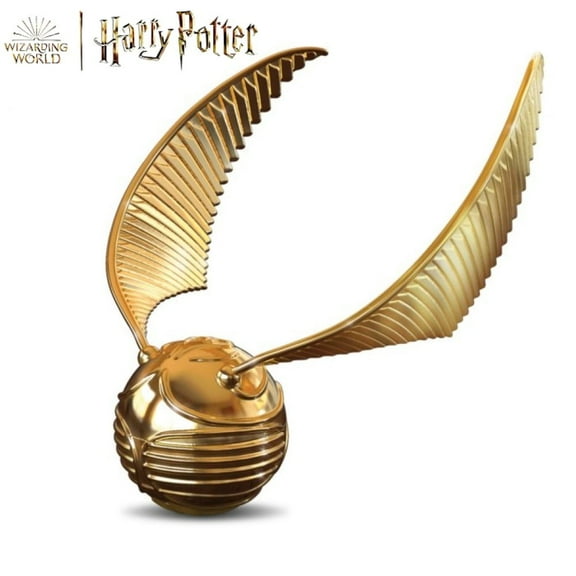 The Bradford Exchange Harry Potter Golden Snitch Cast Metal Music Box Featuring A Recreation of Marvolo Gaunt's Ring Inside Plays Hedwig's Theme Song 6"-Inches