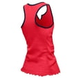 thumbnail image 3 of Women's-New Era  Red Houston Texans Lettuce Hem Notch Neck Tri-Blend Tank Top, 3 of 3