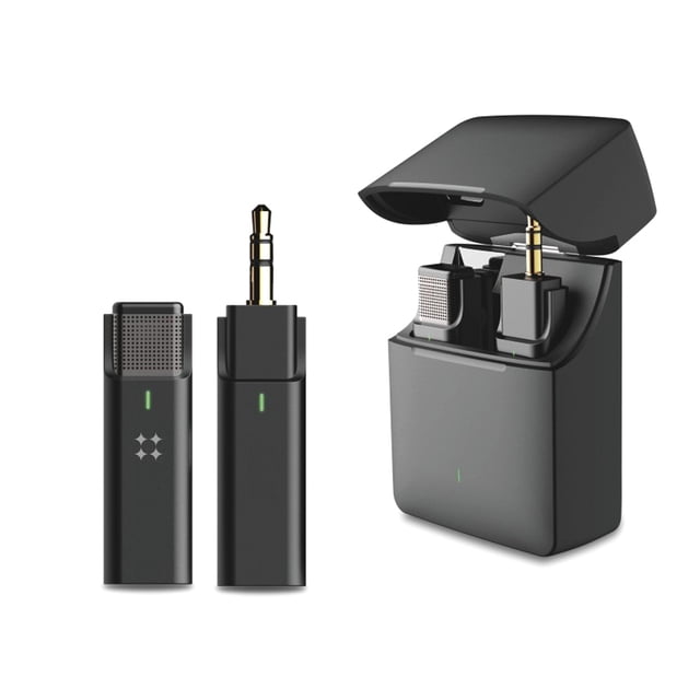 Micrófono inalámbrico automático para estudio de grabación, micrófono con enganche, estuche de carga, pequeño, transmisión en vivo, tipo 3