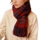 thumbnail image 2 of Bufanda de invierno cálida para mujer, chal de felpa a cuadros azul, rojo y negro, prenda de punto para el cuello ideal para climas fríos, bufandas de invierno para mujer, manta grande con flecos, su, 2 of 4