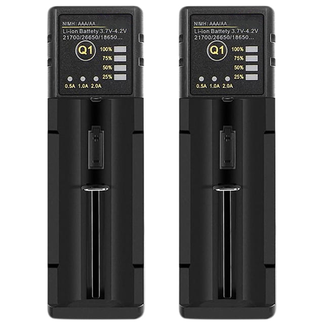 2X 18650 Cargador de Batería 26650 USB Inteligente Níquel Hidrógeno Aa Aaa 21700
