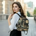 thumbnail image 6 of FORMRS Mini Backpack Purse for Women Quilted Travel Daypack Casual Shoulder Bag, Black Dinosaur, 6 of 7