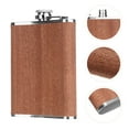 thumbnail image 4 of Miangastore Flat Flask Light Brown Pu Leather 1Pcs 5.5x3.7in, 4 of 8