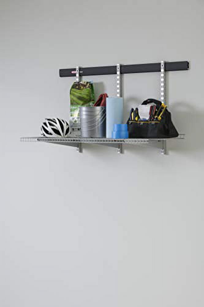 Rubbermaid Fasttrack Rail Storage 36x12 3-Shelf Kit, 350 lbs. Per Shelf,  for Home/Garage/Shed/Workshop Organization