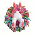 thumbnail image 1 of Easter Bunny Wreath Ornament Rabbit's Butt & Ear Wreath Door Hanging Decor, 1 of 5