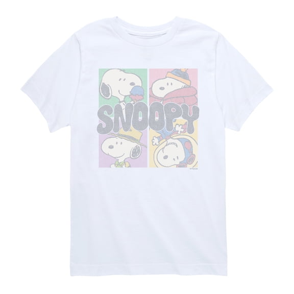 Peanuts - Snoopy Grid Boys' Short Sleeve Graphic T-Shirt